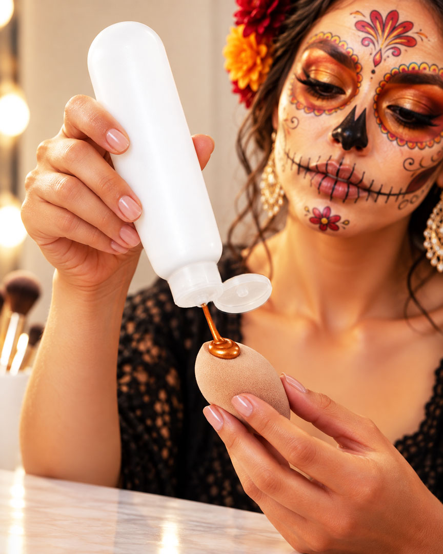 Envase colapsible EPC1003 110 ml para maquillaje artístico de Halloween — cremas y bases