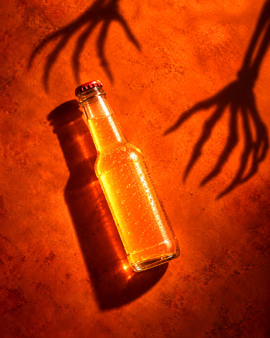 Botella de vidrio EA4067 para bebidas y cócteles artesanales de Halloween — DisCordoba Colombia